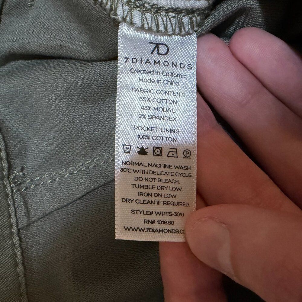 7Diamonds Size 30 10 Nellie Cargo Pants Olive Green Flare Utility - Picture 13 of 16